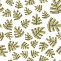Contemporary leaves seamless pattern. Simple design illustration vector