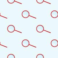 Magnifying glass icon seamless pattern. Vector illustration in flat design