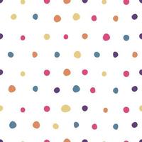 Colored polka dot seamless pattern. Cute wallpaper. vector