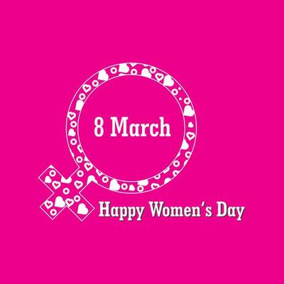 happy women s day celebrations concept with symbol of a women with love