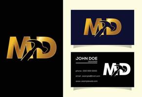 Initial Letter M D Logo Design Vector. Graphic Alphabet Symbol For Corporate Business Identity vector