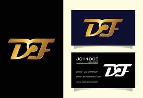 vector de diseño de logotipo de letra inicial df. símbolo del alfabeto gráfico para la identidad empresarial corporativa