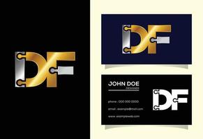 Initial Letter D F Logo Design Vector. Graphic Alphabet Symbol For Corporate Business Identity vector