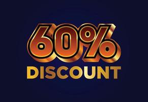 60 Discount and sale labels. Price off tag icon. special offer vector