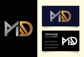 Initial Letter M D Logo Design Vector. Graphic Alphabet Symbol For Corporate Business Identity vector