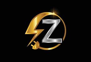 Electrical sign with the letter Z, Electricity Logo, Power energy logo, and icon vector design