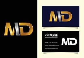 Initial Letter M D Logo Design Vector. Graphic Alphabet Symbol For Corporate Business Identity vector