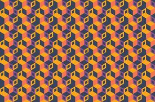 Isometric colorful cube pattern background. Vector illustration