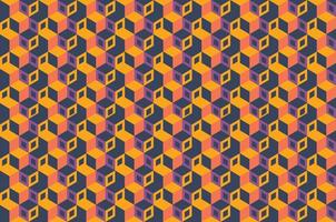 Isometric colorful cube pattern background. Vector illustration