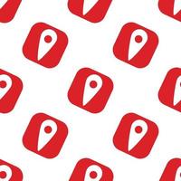 Location icon seamless pattern. Map pointer backdrop. vector