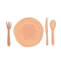 Diner object set isolated on light backdrop. vector