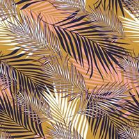 Abstract exotic plant seamless pattern. Tropical palm leaves pattern. vector