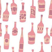 Seamless pattern background with bar bottles illustration vector