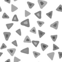 patrón sin costuras de triángulo aleatorio monocromo sobre fondo blanco. vector