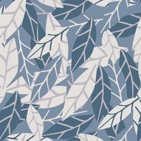 Abstact simple style leaves wallpaper. Hand draw vector