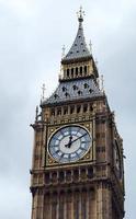 Famous Big Ben, also known as Elizabeth Tower, clock tower at the Palace of Westminster in London, United Kingdom, UK. Landmark of London. photo