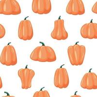 Seamless patterns pumpkin. Halloween background Vector illustration