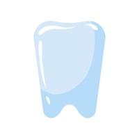 Tooth icon. Blue tooth symbol in flat style isolated on white background. vector