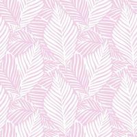 Abstract tropical pattern, palm leaves seamless floral background. vector