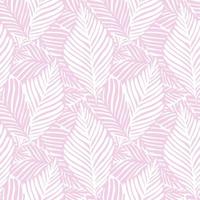 Abstract tropical pattern, palm leaves seamless floral background. vector