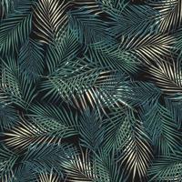 Abstract exotic plant seamless pattern. Tropical palm leaves pattern, vector botanical background.