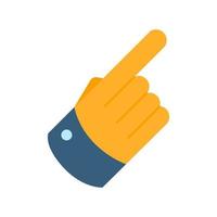 Forefinger flat icon. Hand with pointing finger symbol.