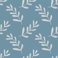 Geometric vintage branches leaf seamless pattern illustration vector