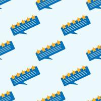 Review rating bubble speeches seamless pattern illustration vector