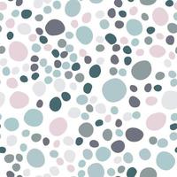 Random pebble seamless pattern on white background. vector