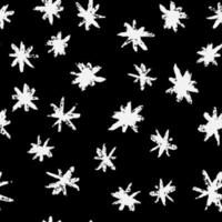 Grunge white stars seamless pattern. Hand drawn paint brush backdrop. vector