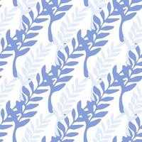 Blue and purple branches seamless pattern vector