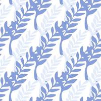 Blue and purple branches seamless pattern vector