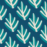 Leaf seamless pattern. Doodle leaves fabric textile design. Simple backdrop vector
