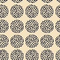 Retro seamless pattern with dotted circles. geometric ornament. vector