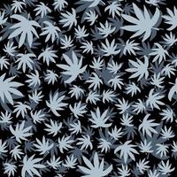 Cannabis leaves seamless pattern. Marijuana leaf vector backdrop.