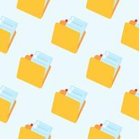 Folder symbol seamless pattern. Folder icon backdrop. vector