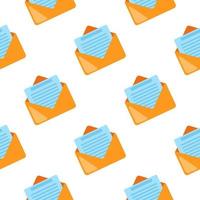 Email seamless pattern. Mail symbol wallpaper. Business backdrop vector