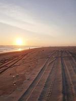 Parangtritis beach in the afternoon at sunset photo