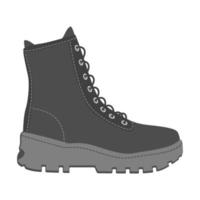 zapatos de hombre zapatillas altas aisladas. iconos de zapatos de temporada de hombre masculino. vector