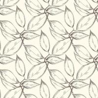 hojas abstractas de patrones sin fisuras. diseño para tela, vector