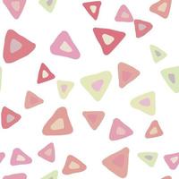 Simple triangle seamless pattern on white background. vector