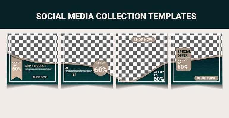 Abstract Slides Unique editable modern Social Media banner Template.Anyone can use this Design Easily.Promotional web banner for social media. Elegant sale and discount promo - Vector.