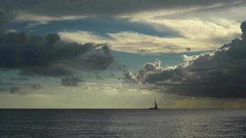 Beautiful and voluminous clouds over the sea video