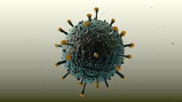 Animación 3d del coronavirus. video
