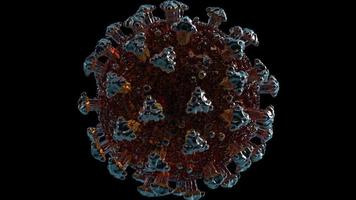 Animación 3d del coronavirus. video