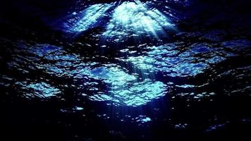 vagues de l'océan sous-marin sombre - boucle video