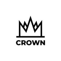 logo template with a crown shape in the form of a black border. vector