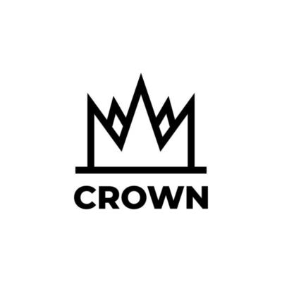 logo template with a crown shape in the form of a black border.