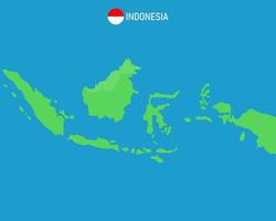 Indonesia map, Asia country map vector template