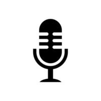 Microphone vector icon isolated on white background. vector illustration. EPS 10